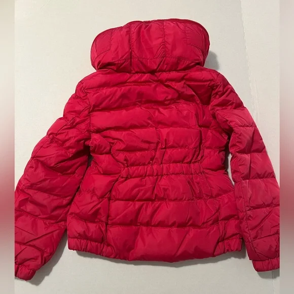 Moncler Girls Pink Puffer Logo Jacket - Picture 2 of 16